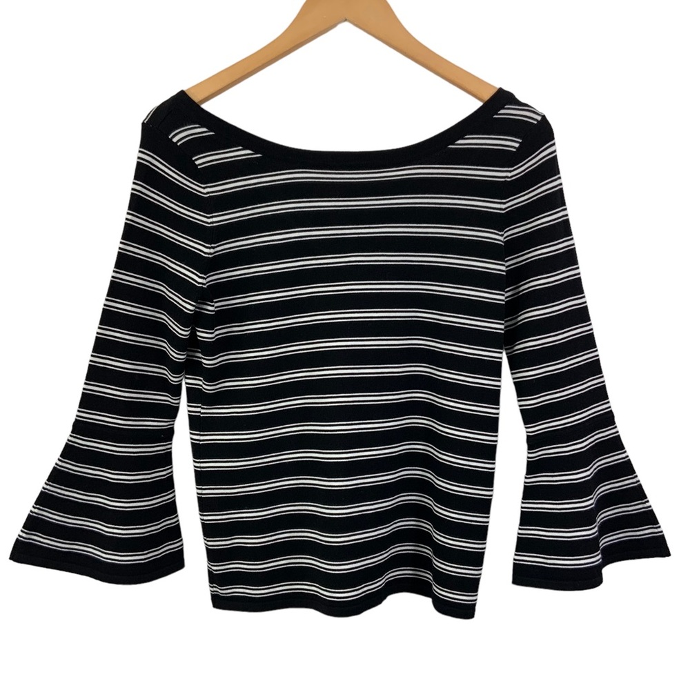 WHITE HOUSE BLACK MARKET Long Sleeve Knit Top Sweater Medium Petite i9